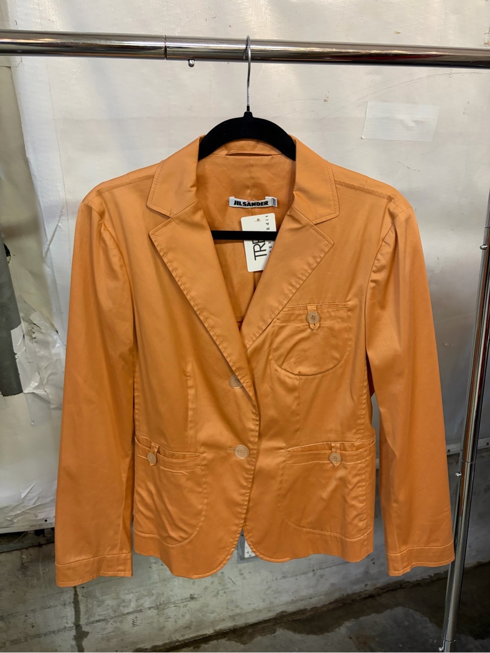Jil Sander Orange Cotton Blazer